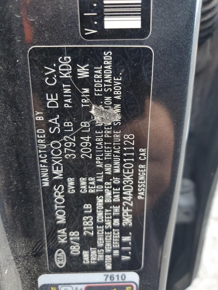 2019 Kia Forte Fe VIN: 3KPF24AD3KE011128 Lot: 68705645