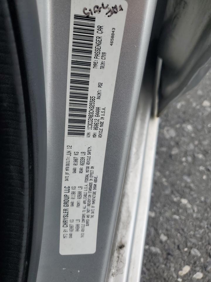 2012 Dodge Avenger Se VIN: 1C3CDZAB3CN325565 Lot: 70843475