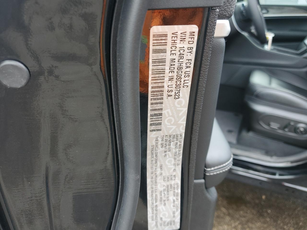 2025 Jeep Grand Cherokee Limited VIN: 1C4RJHBG0SC307523 Lot: 70187135