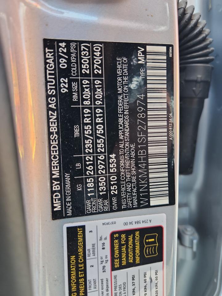 2025 Mercedes-Benz Glc 300 4Matic VIN: W1NKM4HB1SF278974 Lot: 67744415