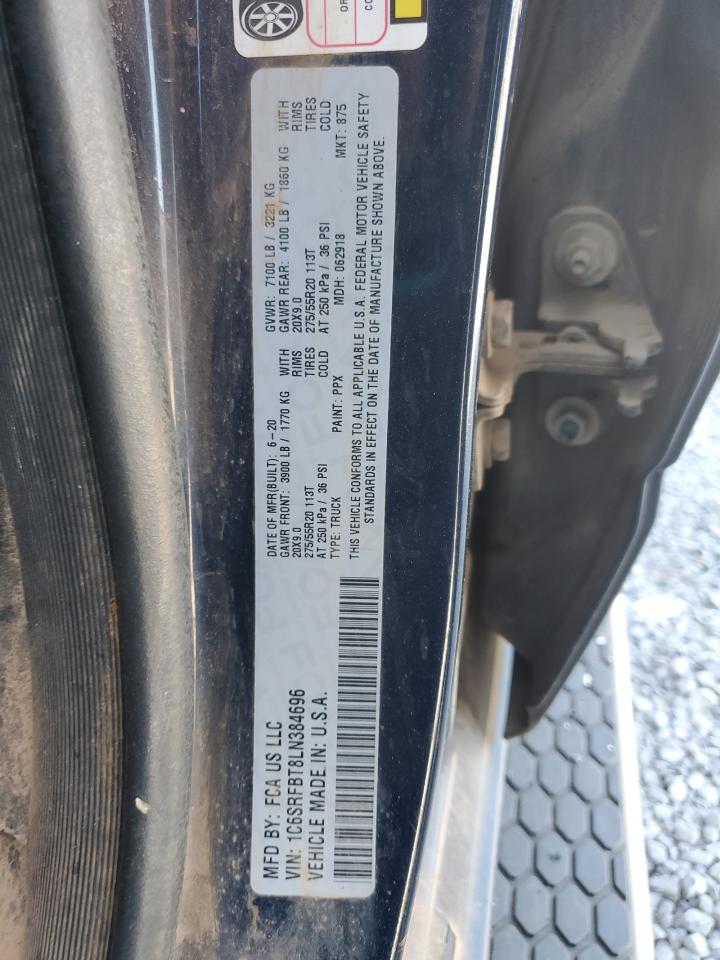 2020 Ram 1500 Big Horn/Lone Star VIN: 1C6SRFBT8LN384696 Lot: 70873525