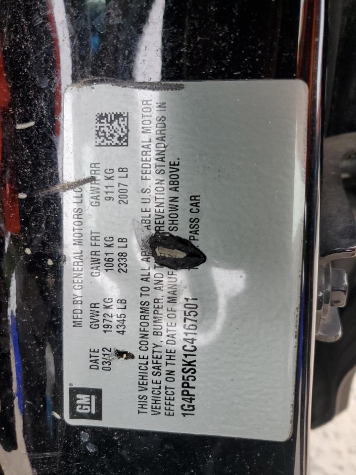 2012 Buick Verano VIN: 1G4PP5SK1C4167501 Lot: 70132775