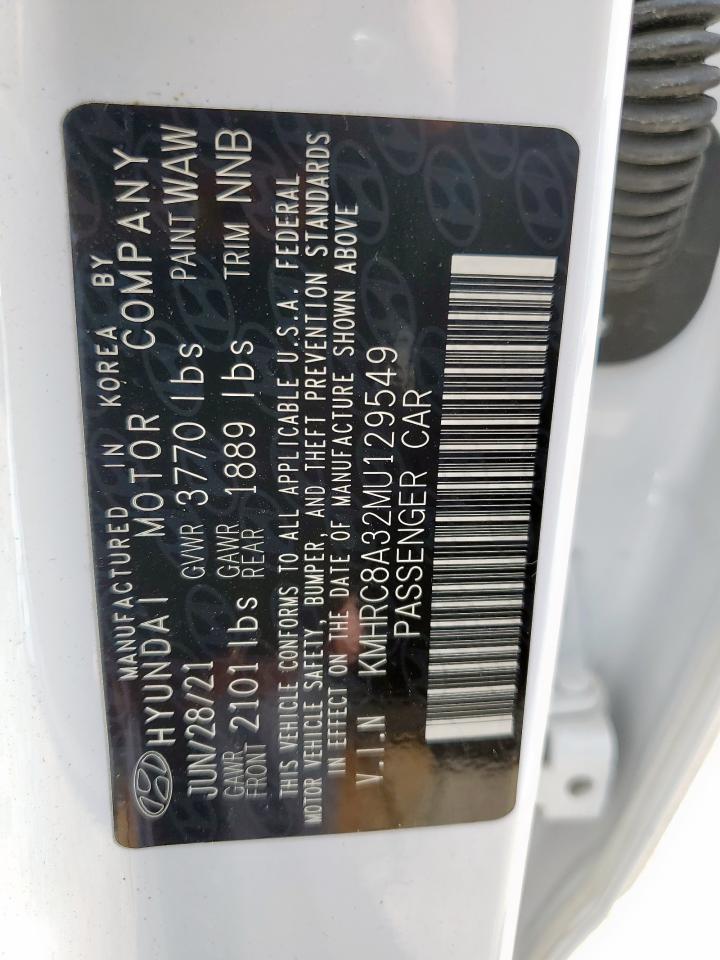 2021 Hyundai Venue Sel VIN: KMHRC8A32MU129549 Lot: 70511075