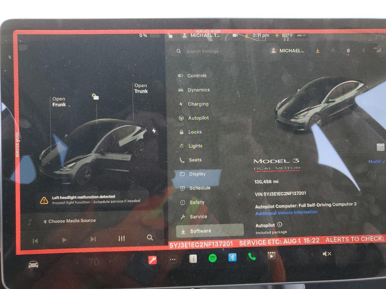 2022 Tesla Model 3 VIN: 5YJ3E1EC2NF137201 Lot: 68845635