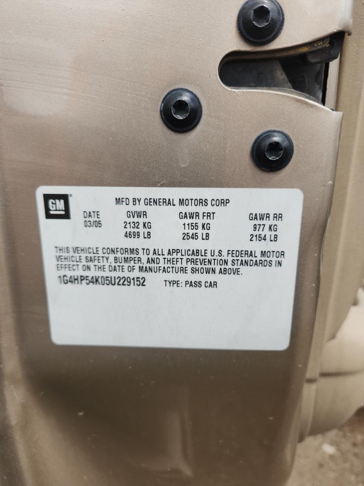 2005 Buick Lesabre Custom VIN: 1G4HP54K05U229152 Lot: 70543545