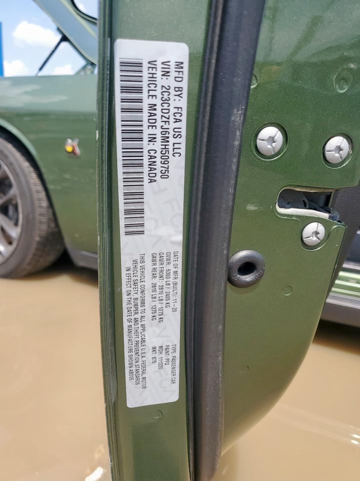 2021 Dodge Challenger R/T Scat Pack VIN: 2C3CDZFJ6MH509750 Lot: 70765365