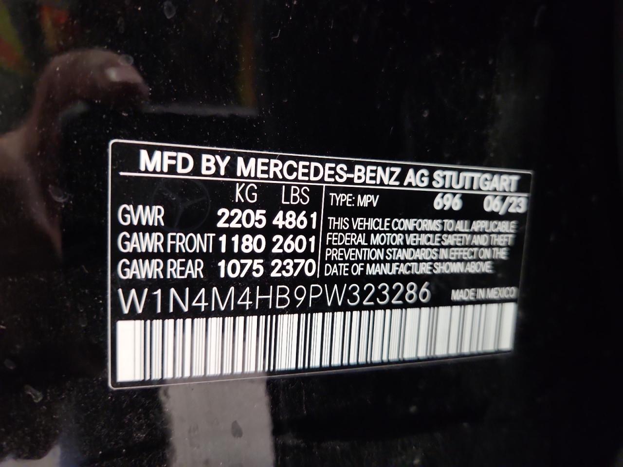 2023 Mercedes-Benz Glb 250 4Matic VIN: W1N4M4HB9PW323286 Lot: 67417735