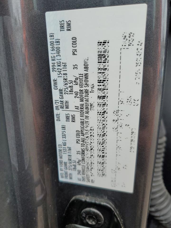 2021 Ford F150 Supercrew VIN: 1FTEW1EPXMFC93943 Lot: 69548745