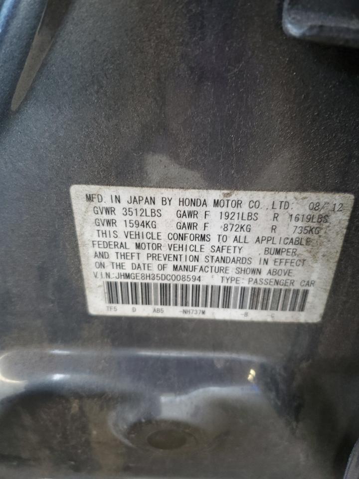 2013 Honda Fit VIN: JHMGE8H35DC008594 Lot: 70200615