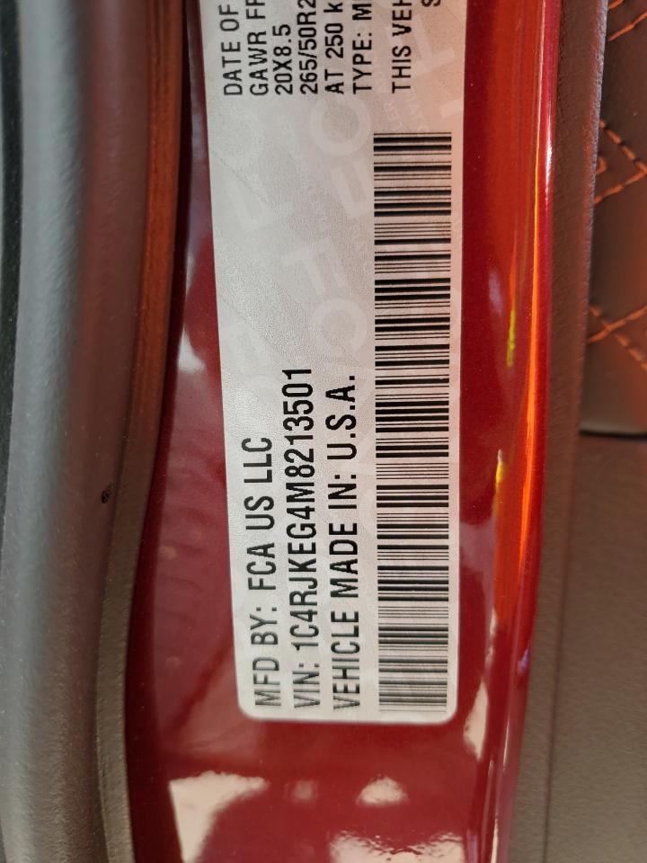 2021 Jeep Grand Cherokee L Summit VIN: 1C4RJKEG4M8213501 Lot: 70130145