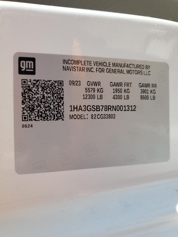 2024 Chevrolet Express G3500 VIN: 1HA3GSB78RN001312 Lot: 65158795