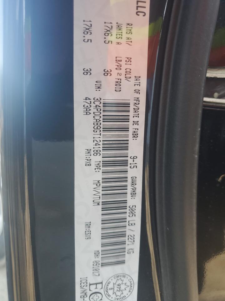 2016 Dodge Journey Se VIN: 3C4PDCAB9GT124186 Lot: 67541335