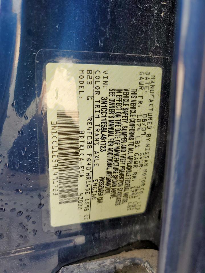 2009 Nissan Versa S VIN: 3N1CC11E59L491723 Lot: 70098585