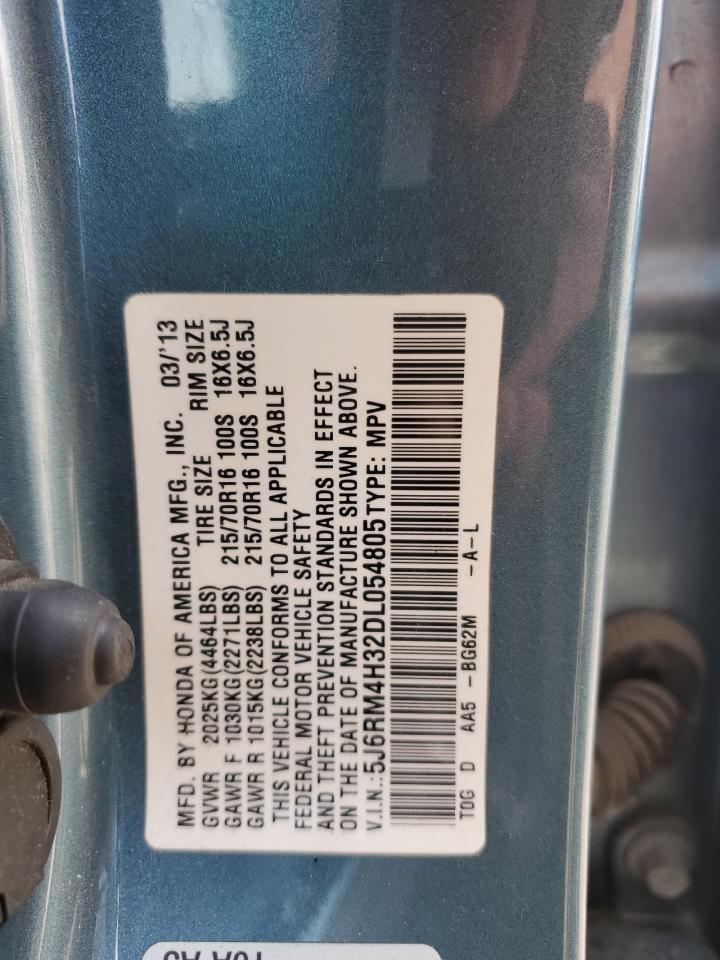 2013 Honda Cr-V Lx VIN: 5J6RM4H32DL054805 Lot: 68249995