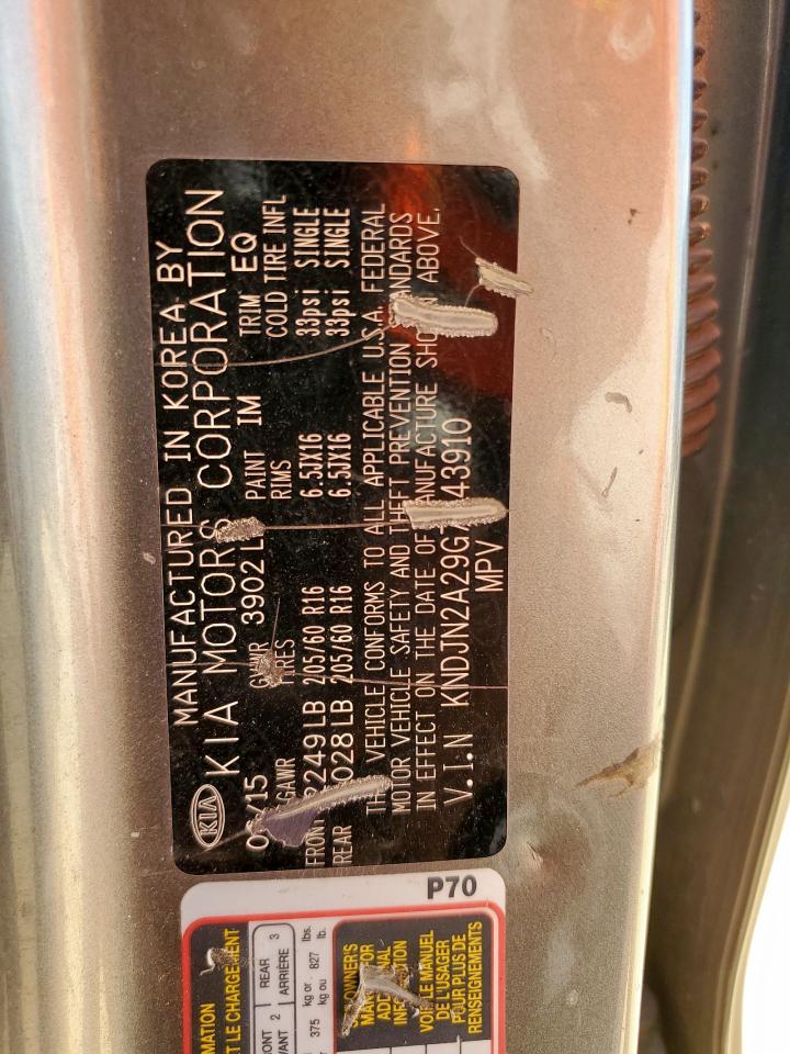 2016 Kia Soul VIN: KNDJN2A29G7243910 Lot: 70535835