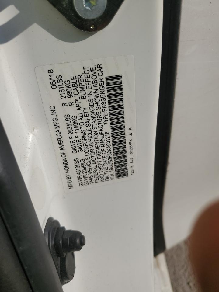 2019 Acura Tlx Technology VIN: 19UUB2F62KA001216 Lot: 68709195