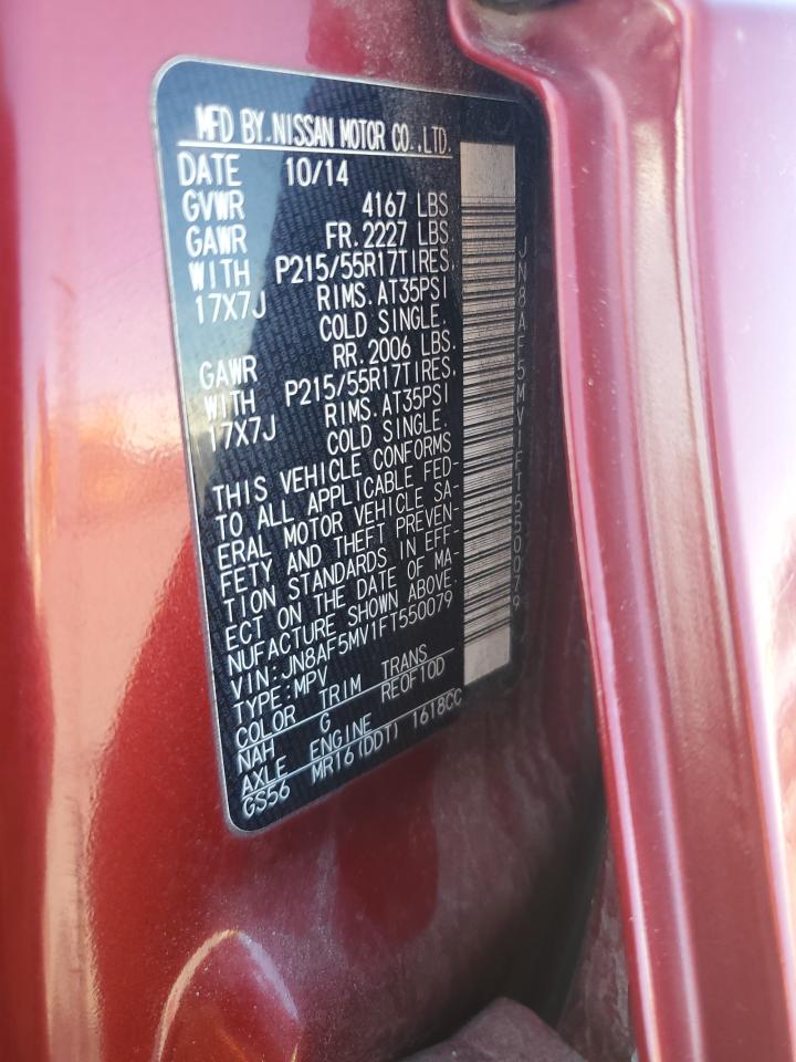 2015 Nissan Juke S VIN: JN8AF5MV1FT550079 Lot: 70443015