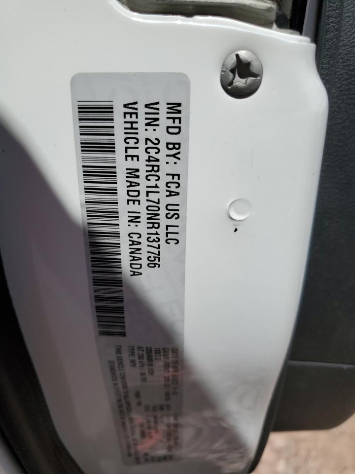 2022 Chrysler Pacifica Hybrid Touring L VIN: 2C4RC1L70NR137756 Lot: 69208265