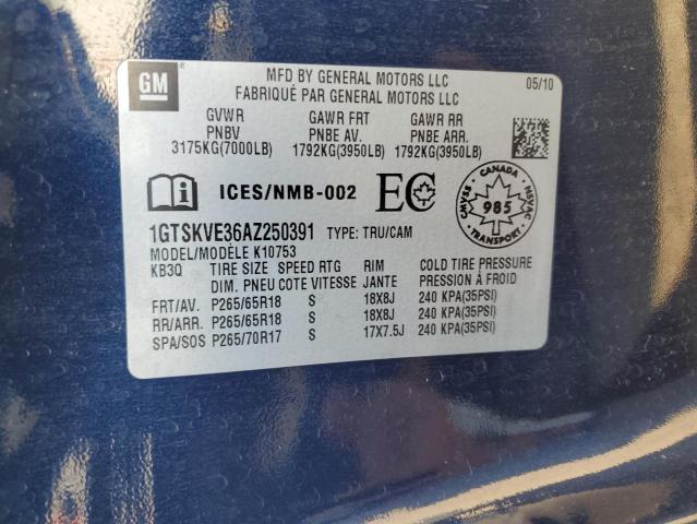 2010 GMC SIERRA K1500 SLE  