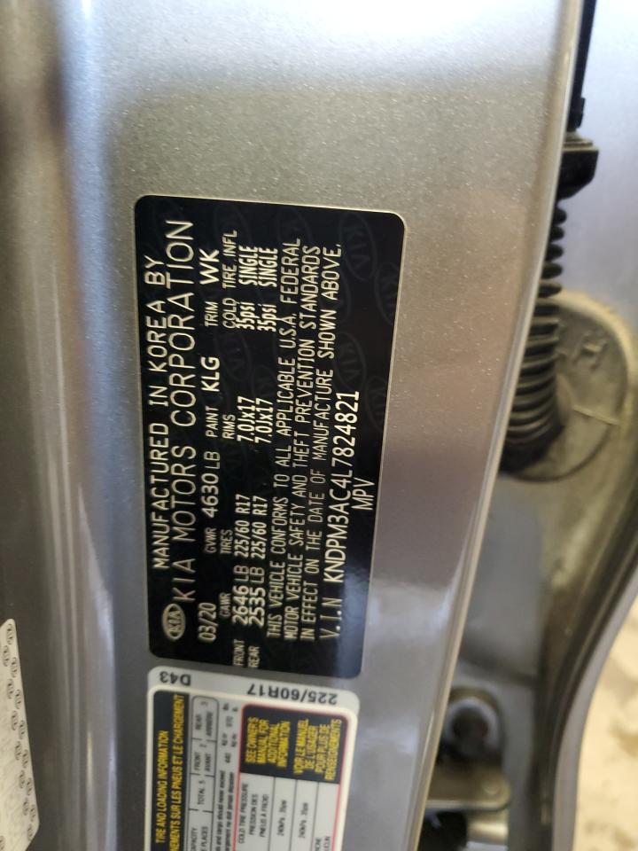 2020 Kia Sportage Lx VIN: KNDPM3AC4L7824821 Lot: 70705495