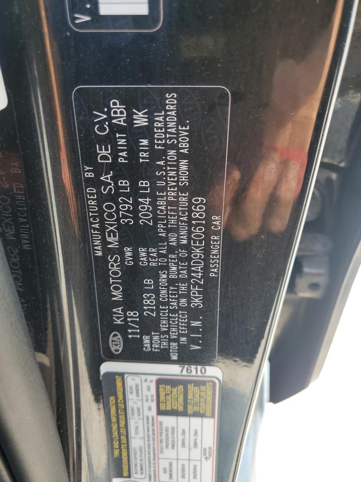 2019 Kia Forte Fe VIN: 3KPF24AD9KE061869 Lot: 67545865