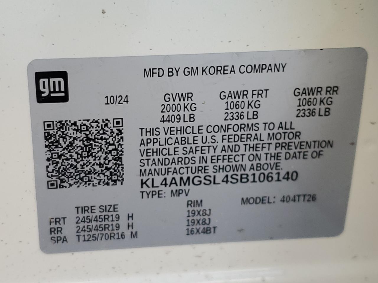 2025 Buick Encore Gx Avenir VIN: KL4AMGSL4SB106140 Lot: 67997135