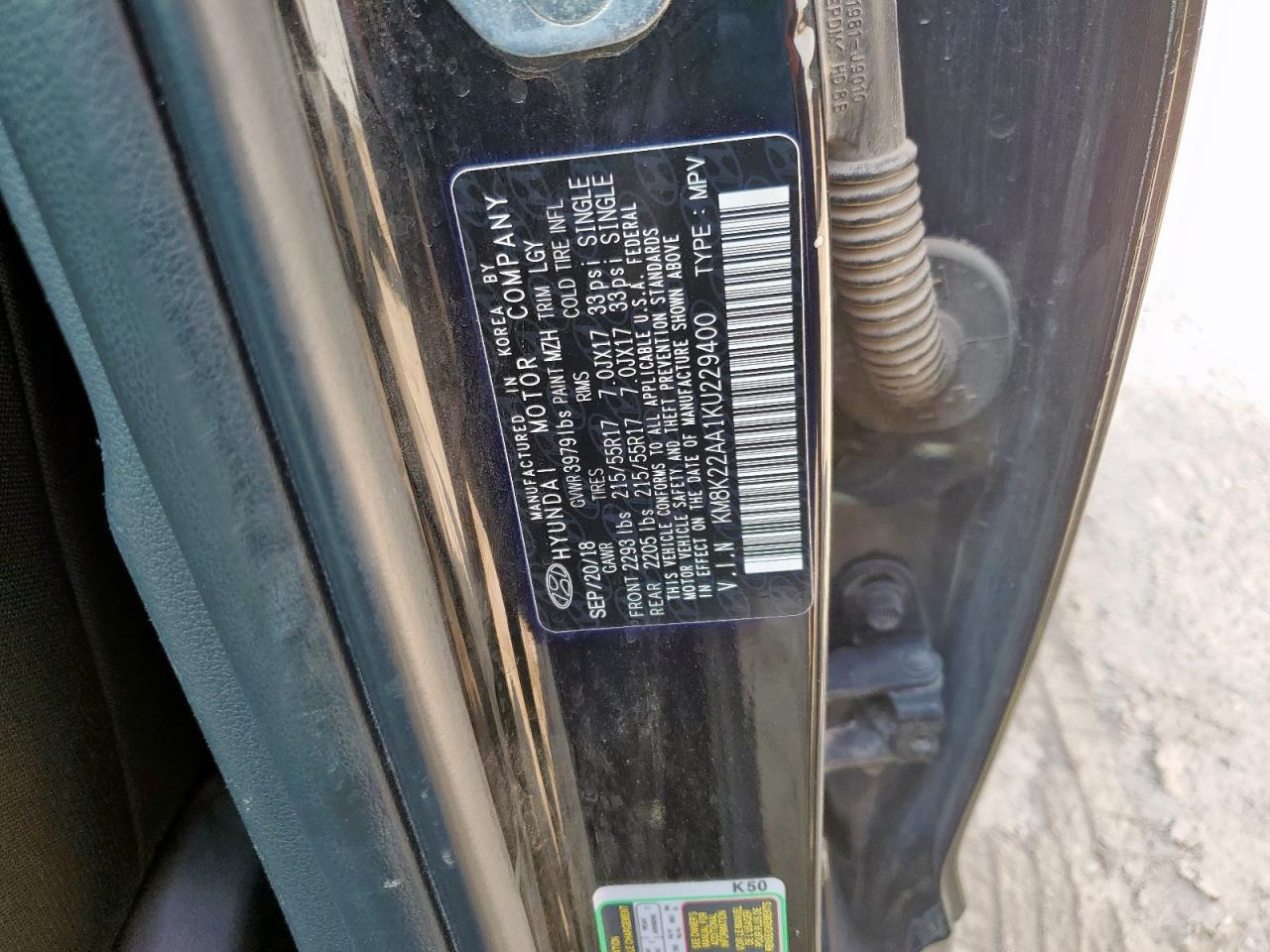 2019 Hyundai Kona Sel VIN: KM8K22AA1KU229400 Lot: 67353335