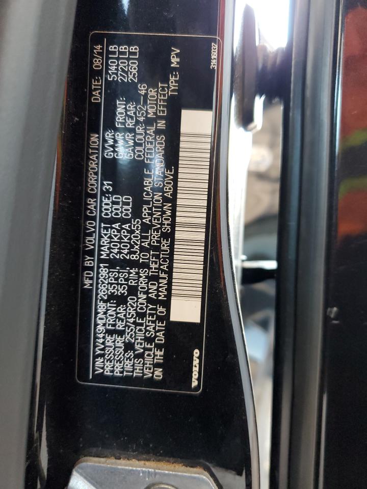 2015 Volvo Xc60 T6 Platinum VIN: YV449MDM8F2662981 Lot: 68196805