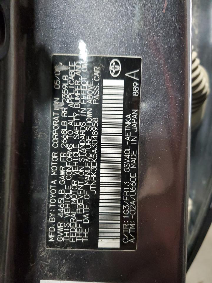 2010 Toyota Camry Se VIN: JTNBK3EK5A3048958 Lot: 67354305