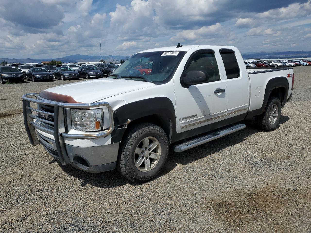 2007 GMC New Sierra K1500 white pickup gas 1GTEK19J27Z510843 photo #1