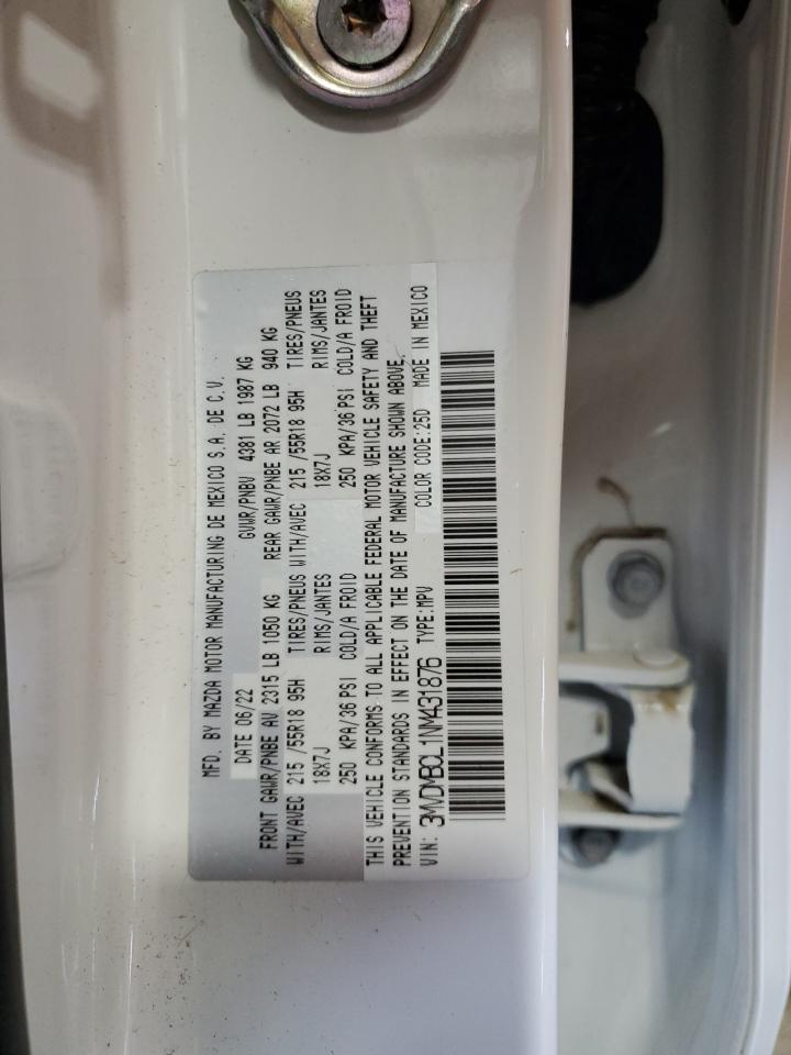 2022 Mazda Cx-30 Preferred VIN: 3MVDMBCL1NM431876 Lot: 71002455