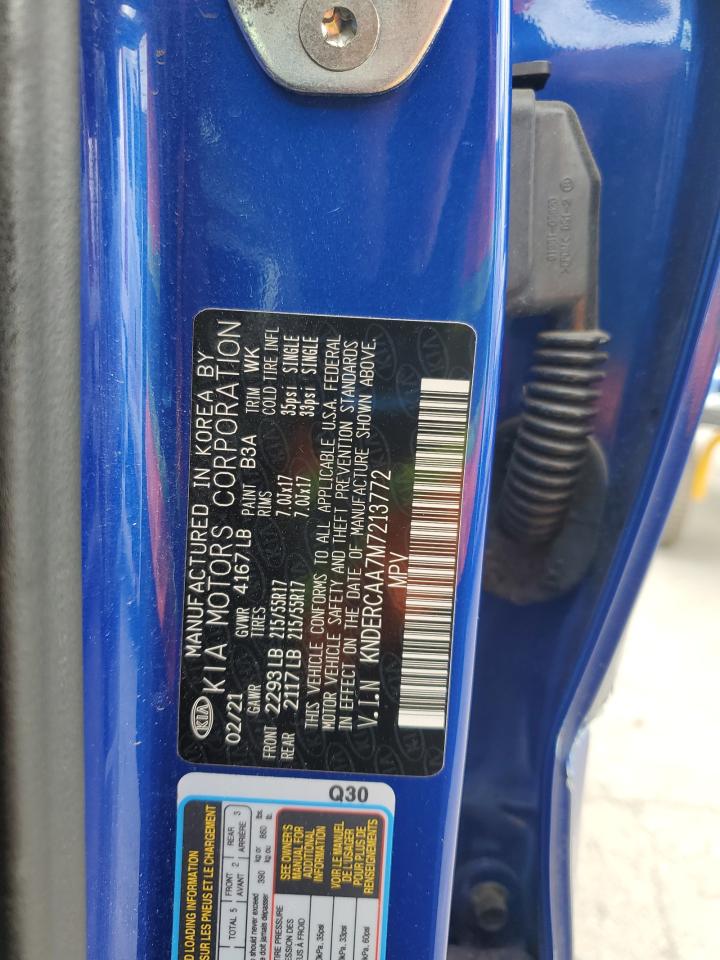 2021 Kia Seltos Ex VIN: KNDERCAA7M7213772 Lot: 71089135