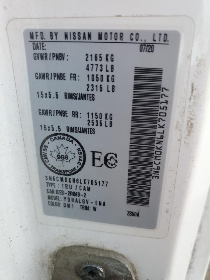 2020 Nissan Nv200 2.5S VIN: 3N6CM0KN6LK705177 Lot: 68927795