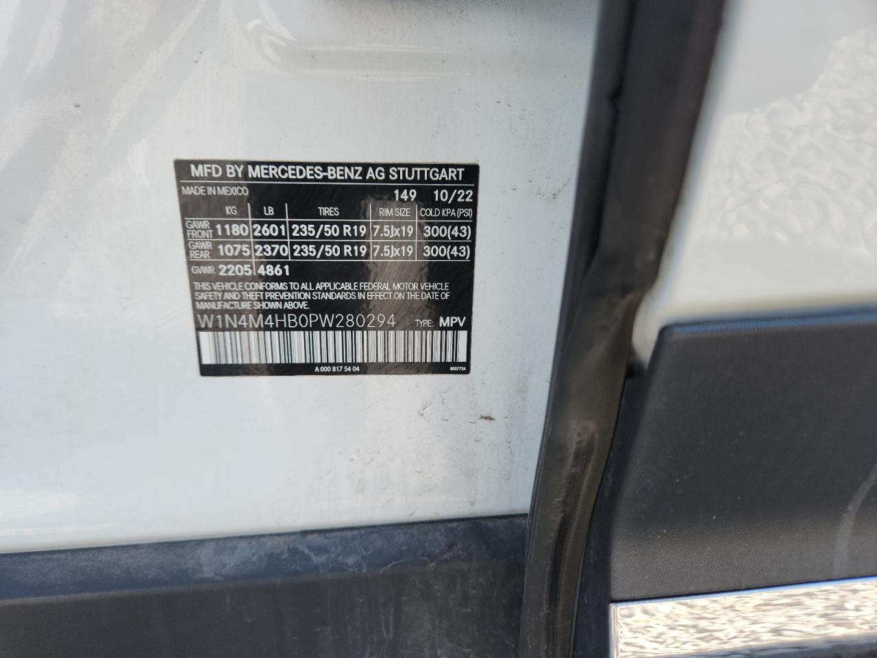 2023 Mercedes-Benz Glb 250 4Matic VIN: W1N4M4HB0PW280294 Lot: 70955625