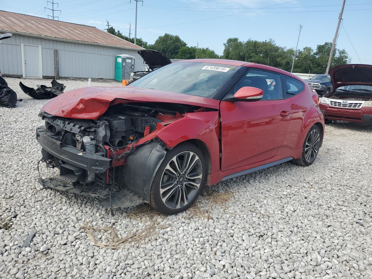 2016 Hyundai Veloster Turbo red null gas KMHTC6AE9GU282526 photo #1