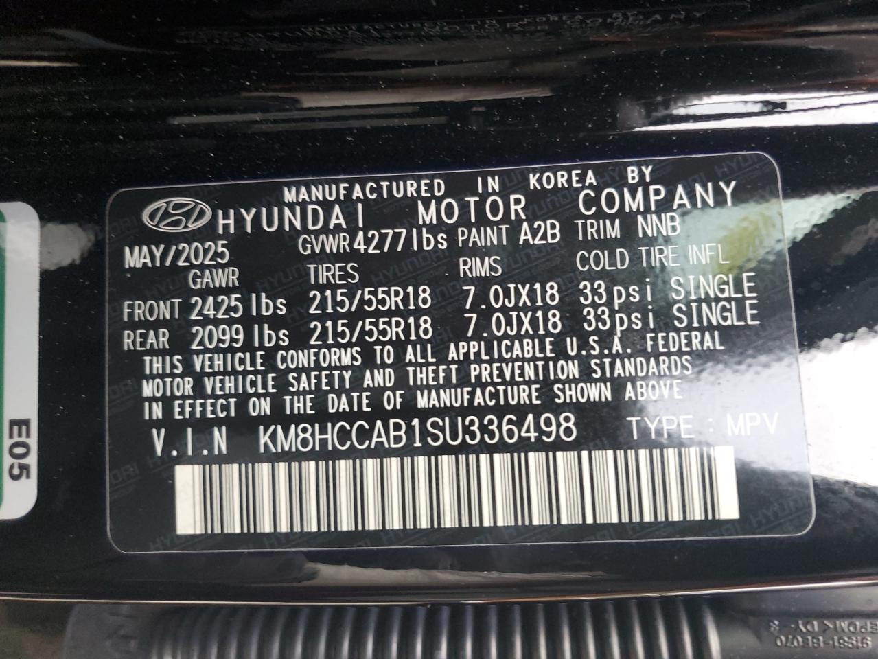 2025 Hyundai Kona Sel VIN: KM8HCCAB1SU336498 Lot: 67823845