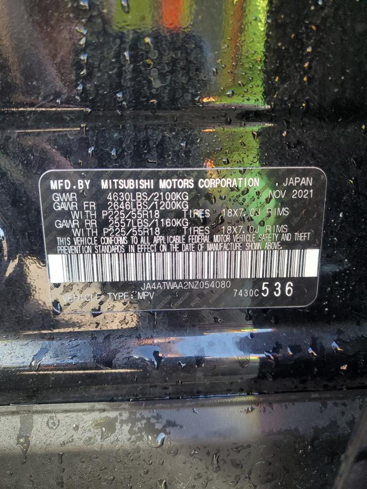 2022 Mitsubishi Eclipse Cross Se VIN: JA4ATWAA2NZ054080 Lot: 70543675