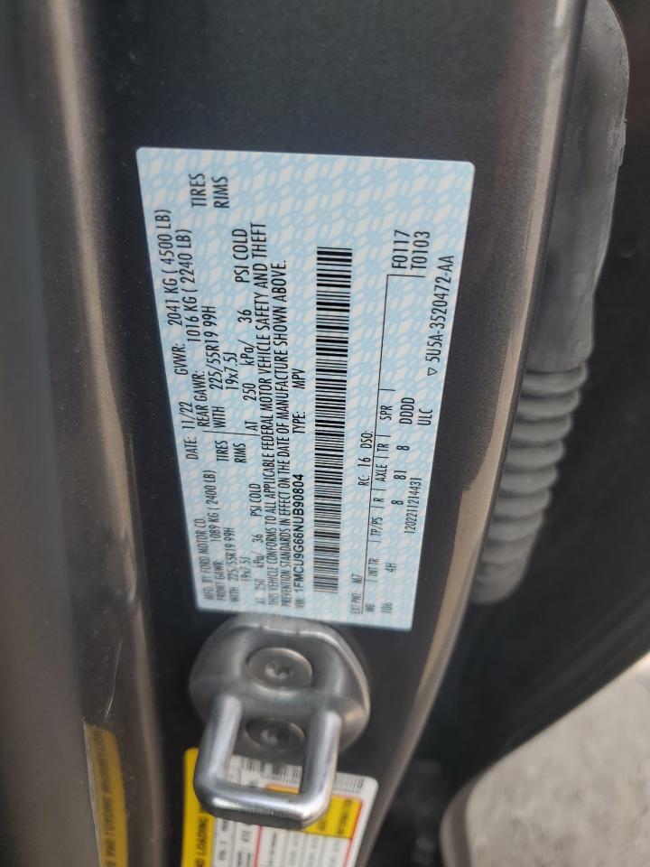 2022 Ford Escape Se VIN: 1FMCU9G66NUB90804 Lot: 67929175