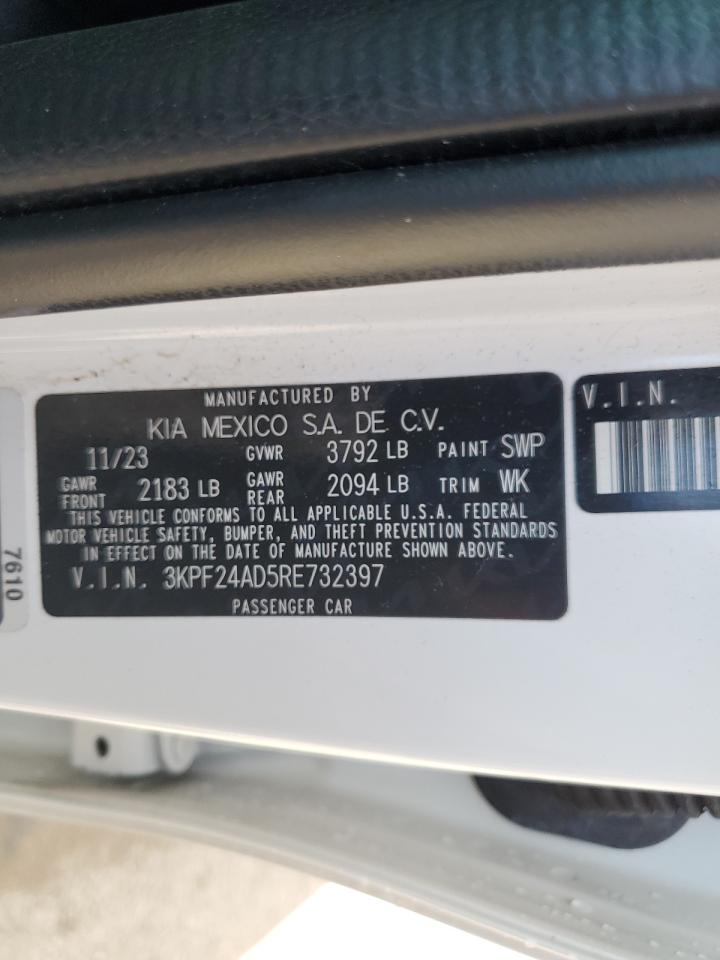 2024 Kia Forte Lx VIN: 3KPF24AD5RE732397 Lot: 69350105