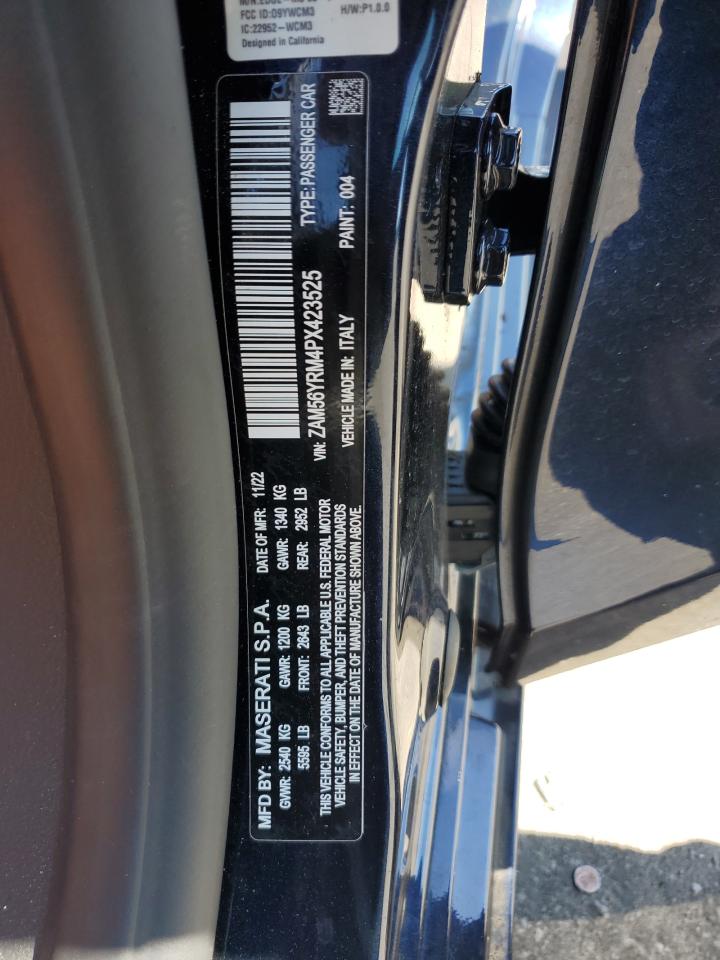 2023 Maserati Quattroporte Modena VIN: ZAM56YRM4PX423525 Lot: 70866695