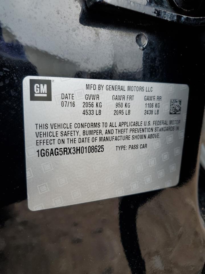 2017 Cadillac Ats VIN: 1G6AG5RX3H0108625 Lot: 68540415