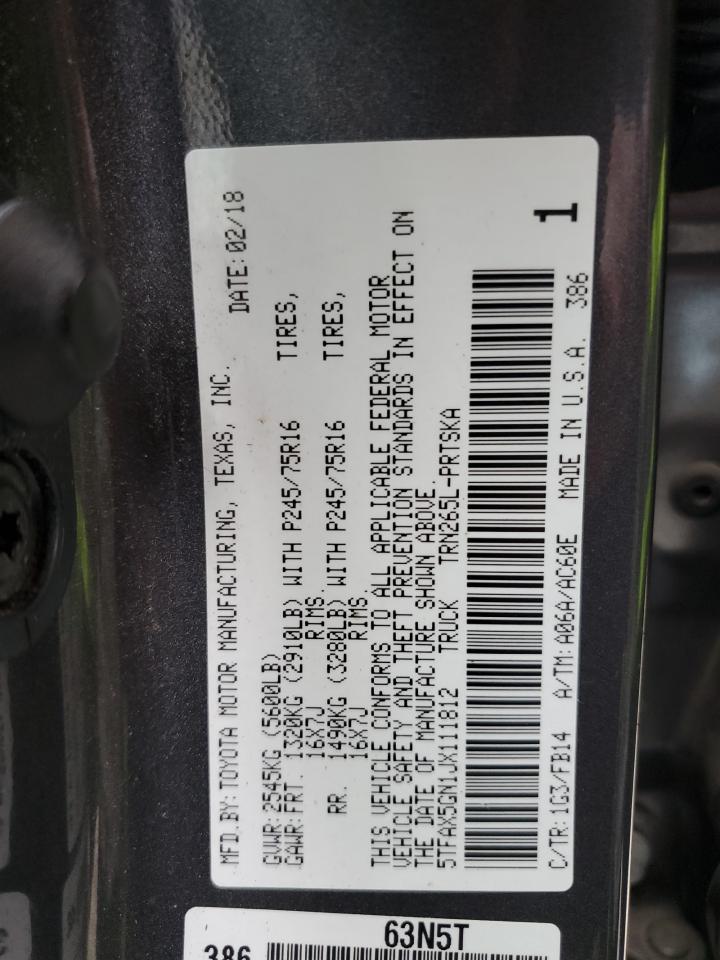 2018 Toyota Tacoma Double Cab VIN: 5TFAX5GN1JX111812 Lot: 70332255