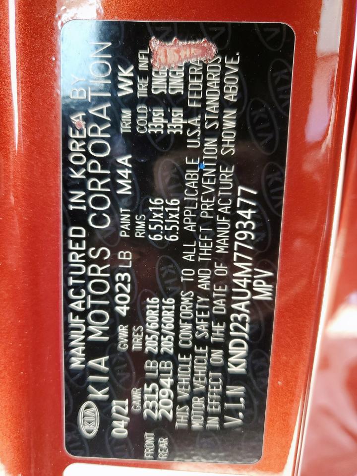 2021 Kia Soul Lx VIN: KNDJ23AU4M7793477 Lot: 67650475