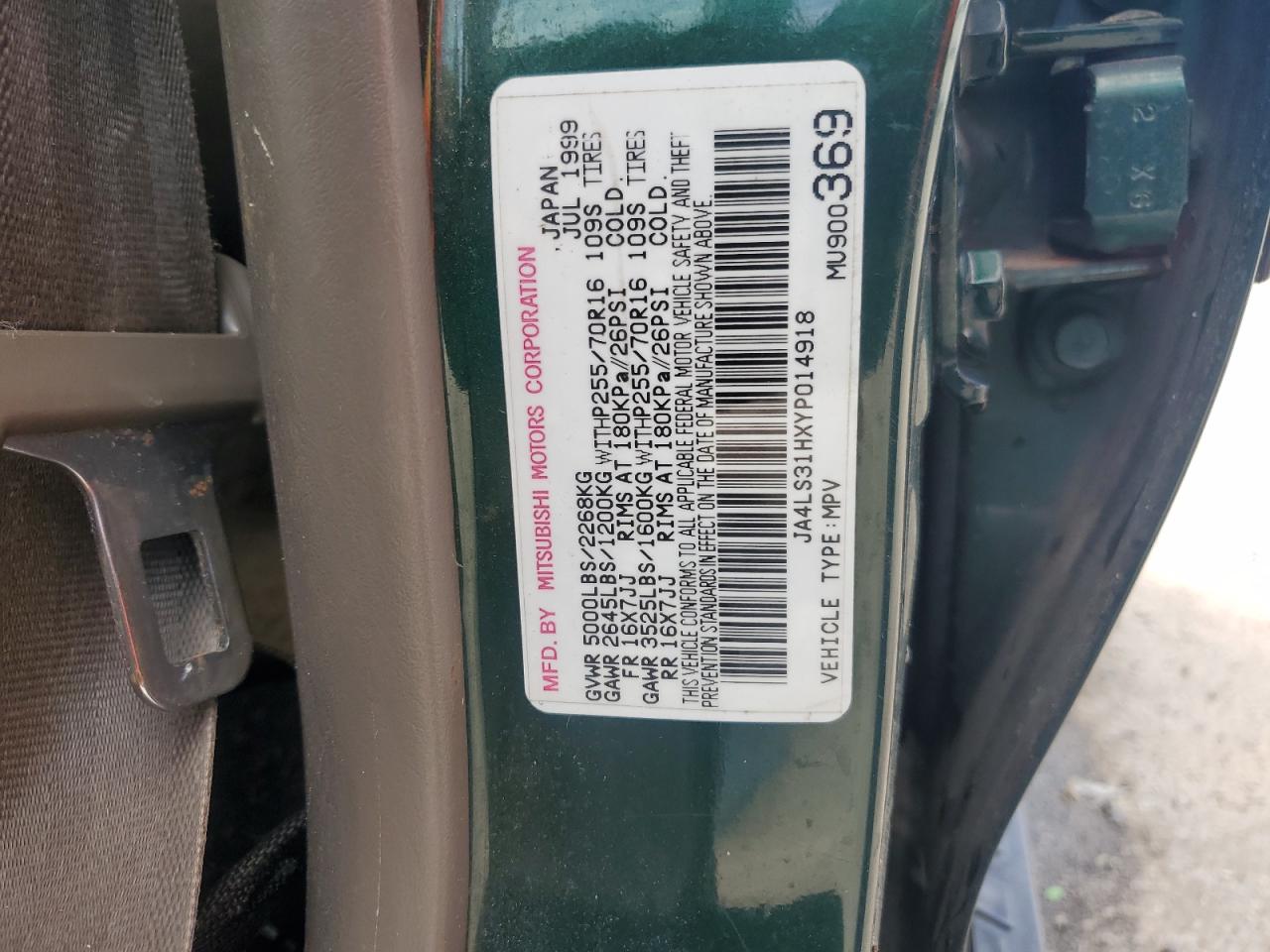 2000 Mitsubishi Montero Sport Ls VIN: JA4LS31HXYP014918 Lot: 69921305