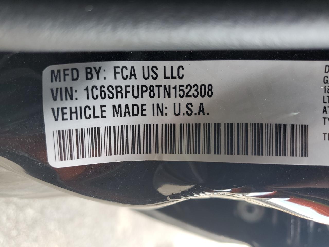 2026 Ram 1500 Rho VIN: 1C6SRFUP8TN152308 Lot: 70561945