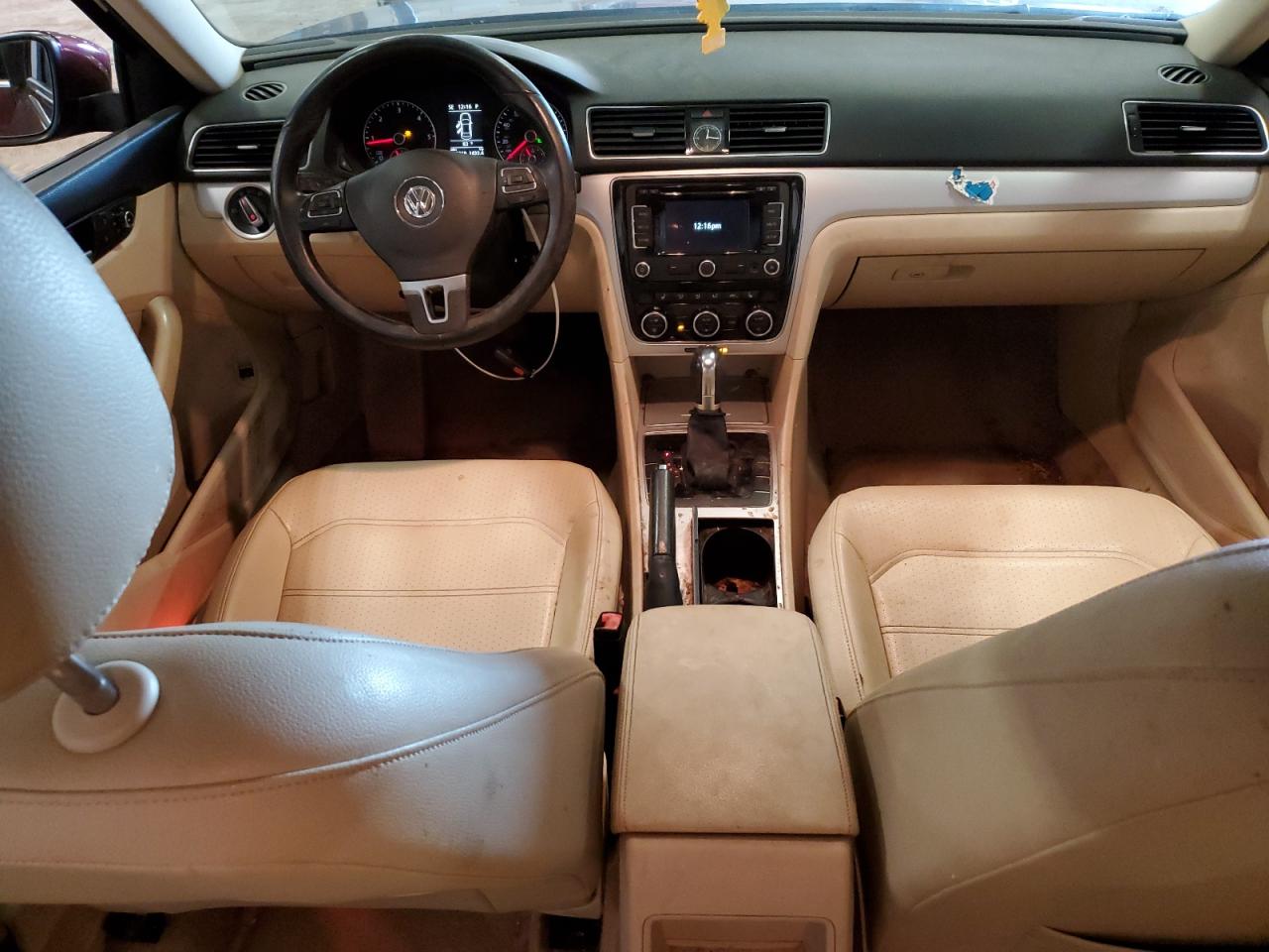 2012 Volkswagen Passat Se VIN: 1VWBN7A35CC062005 Lot: 66710955