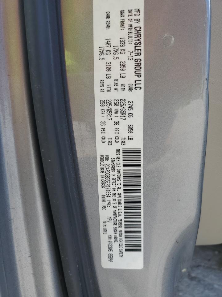 2014 Dodge Grand Caravan Se VIN: 2C4RDGBG5ER101854 Lot: 67929095