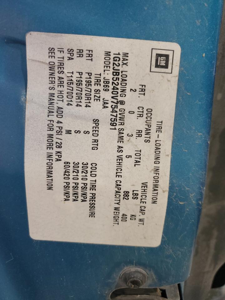 1997 Pontiac Sunfire Se VIN: 1G2JB5240V7547591 Lot: 68100315