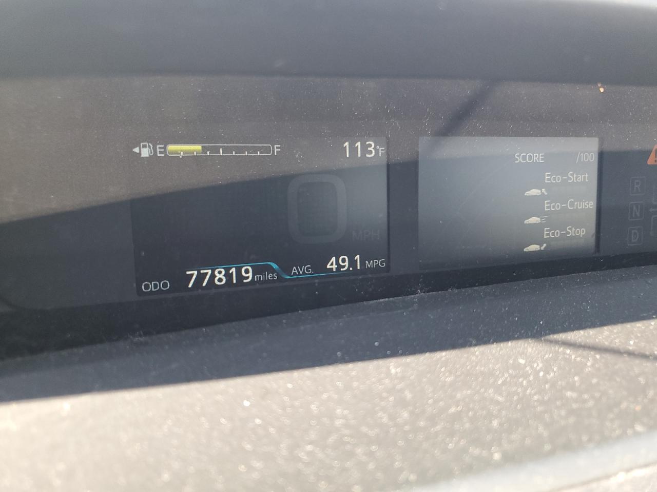 2019 Toyota Prius VIN: JTDKARFU4K3095801 Lot: 67810305