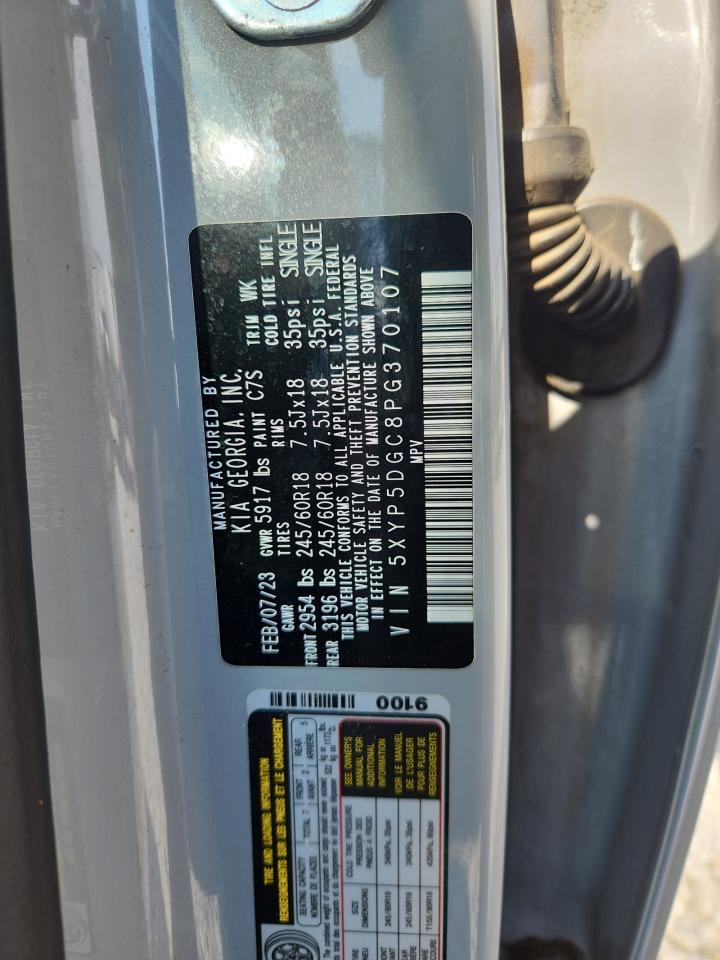 2023 Kia Telluride Sx VIN: 5XYP5DGC8PG370107 Lot: 69738735